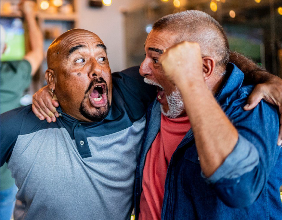 Two men looking at each other
AI-generated content may be incorrect.