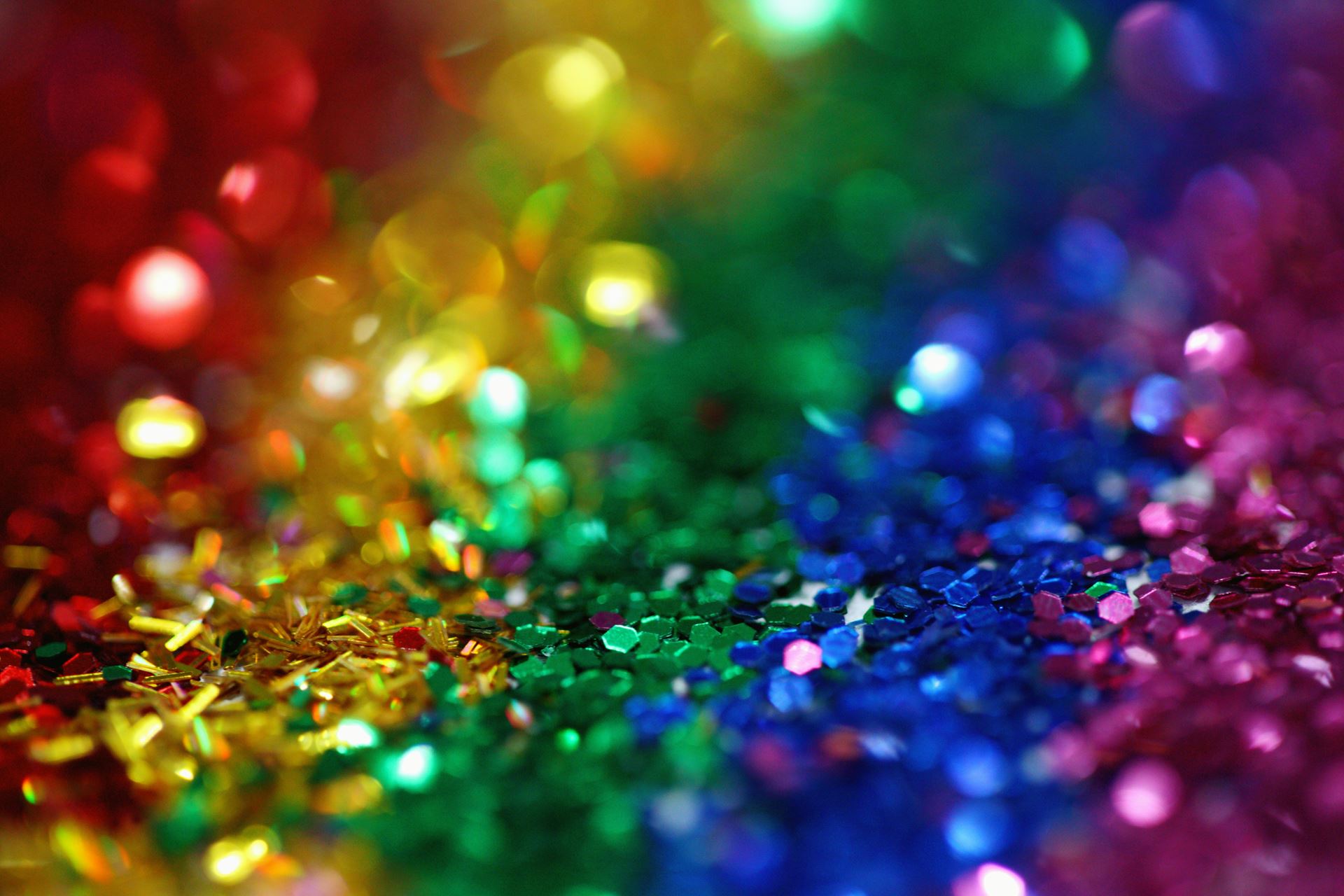 Rainbow glitter